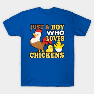 JUST A BOY WHO LOVES CHICKENS T-SHIRT, STICKERS AND MORE T-Shirt